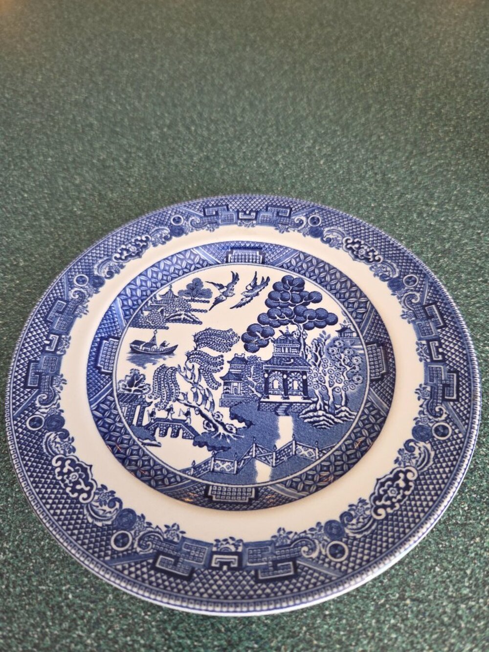Vintage Churchill Blue Willow Teacup Plate